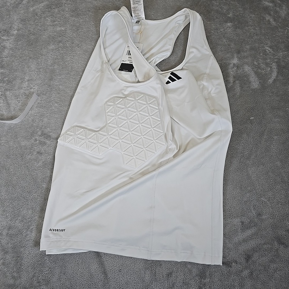 Adidas Padded Tank Top Mens 2XLT Compression Top Sportswear